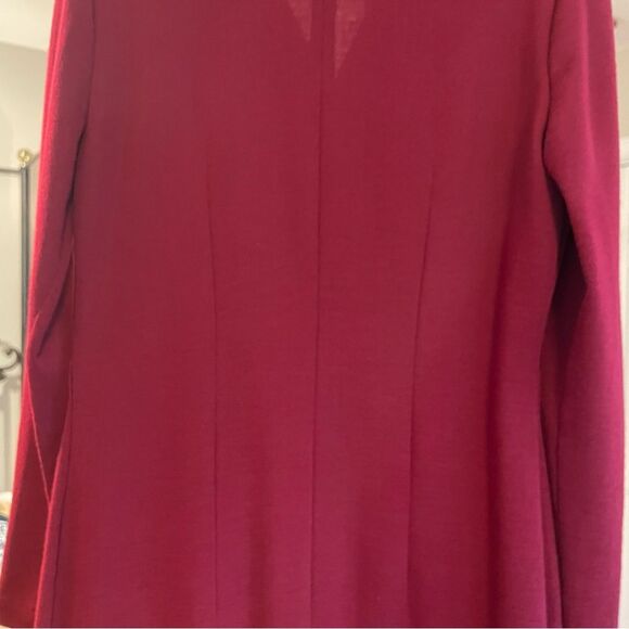 Vtg Talbots Wool Blend Maxi Sweater Dress Button Down Suede Collar Women Size S - Picture 8 of 8